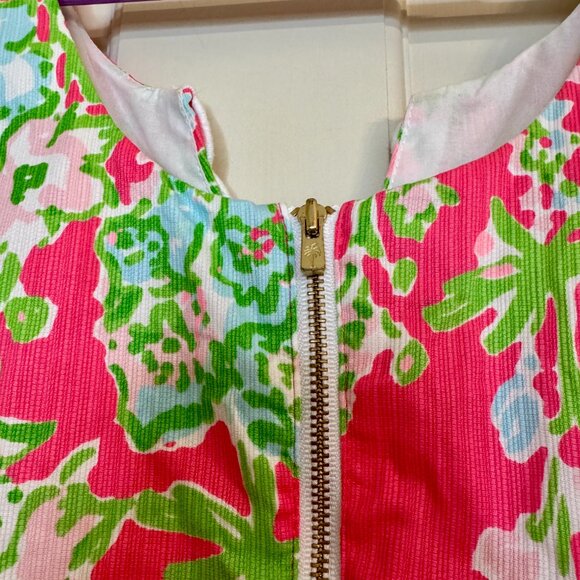 Lilly Pulitzer Womens Cathy Dress Floral Pink Green Southern Charm Size 4 - Picture 9 of 16